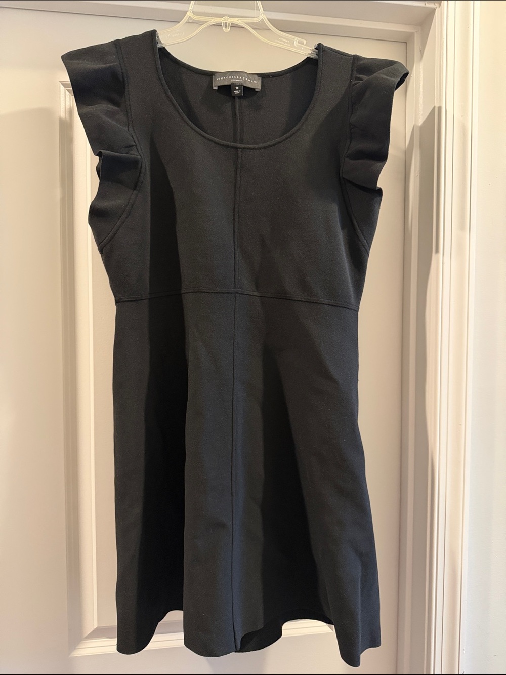 Victoria Beckham for Target Black Ruffle Sleeve Dress